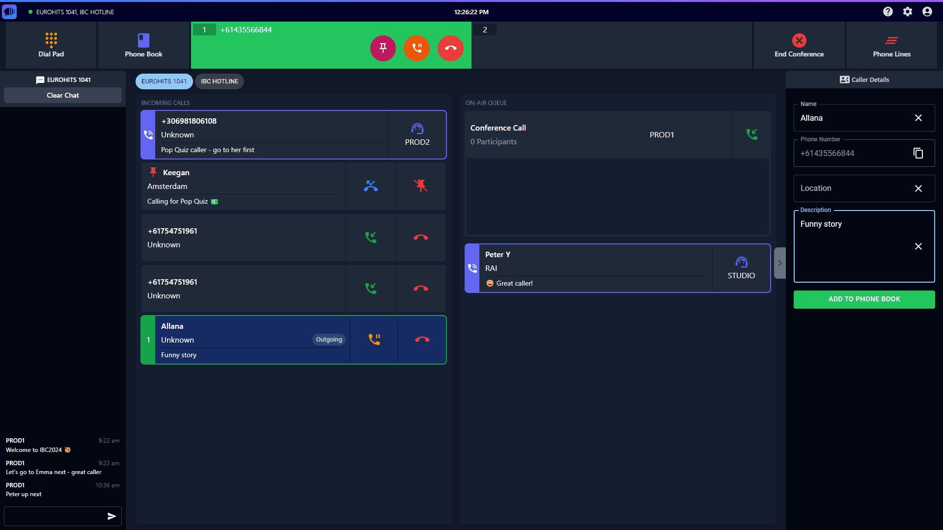 Audata Connect interface